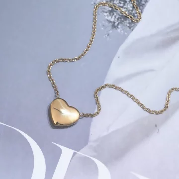 316鋼飾&times;愛心&times;鎖骨項鍊&times;金色