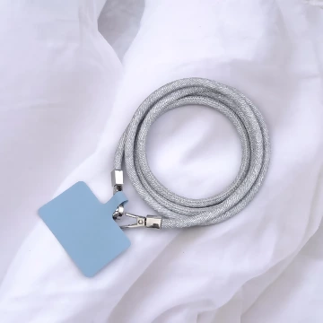 牛仔布繩&times;手機斜背雙勾掛繩&times;藍灰