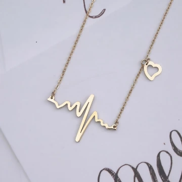 316鋼飾&times;心跳&times;鎖骨項鍊&times;金色