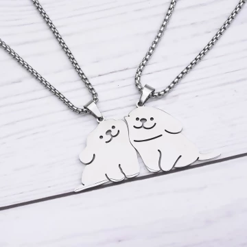 316鋼飾&times;馬爾濟斯&times;姐妹閨蜜情侶項鍊組