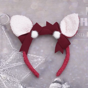 紅色小鹿耳朵&times;髮箍