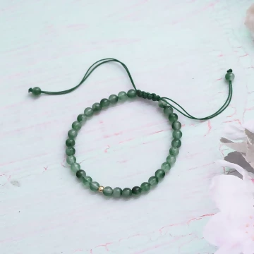 水草瑪瑙小金珠&times;拉繩手鍊