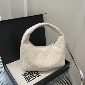 高級感壓紋餃子包&times;手提袋&times;白色