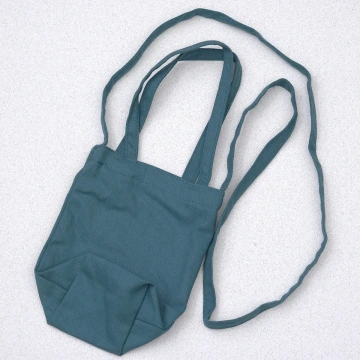 素面帆布水杯袋×手提兩用×斜背袋×土耳其藍