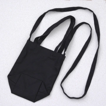 素面帆布水杯袋&times;手提兩用&times;斜背袋&times;黑色