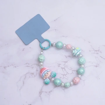 啦啦隊女孩的點心時間&times;手機腕帶掛繩&times;藍色