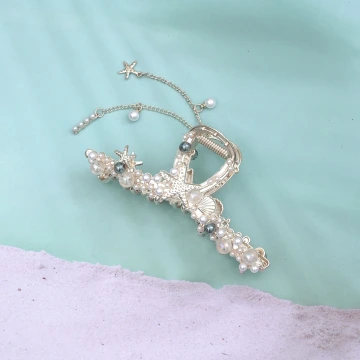 氣質海星貝殼流蘇&times;鯊魚夾