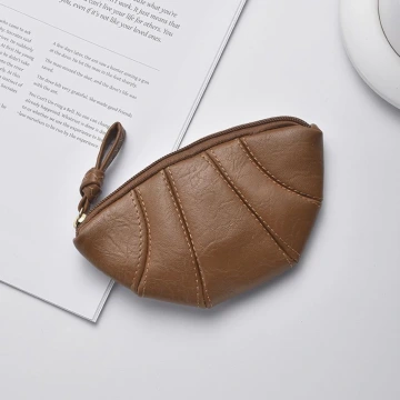 牛角可頌&times;可掛脖&times;拉鍊零錢包&times;棕咖