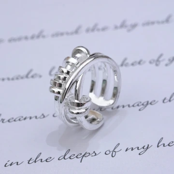 925銀飾&times;個性圓環算盤&times;開口戒指