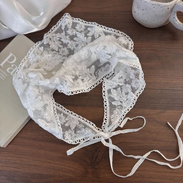 百花齊放×純白蕾絲×三角頭巾