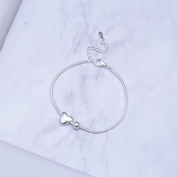 925銀飾&times;愛心小銀珠&times;手鍊