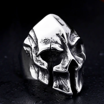 美式&times;復古&times;骷髏甲面&times;開口戒指