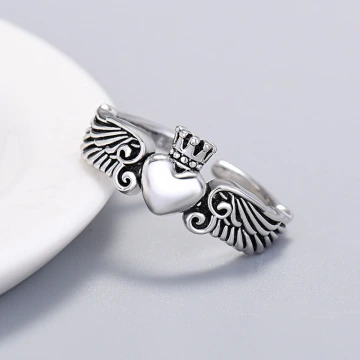 美式×復古×天使翅膀×皇冠×愛心×開口戒指