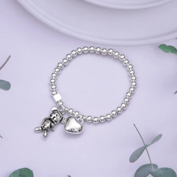 街頭愛心小熊&times;彈性繩手鍊