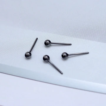 小圓珠×陶瓷×養耳棒×二套件耳環組×黑色