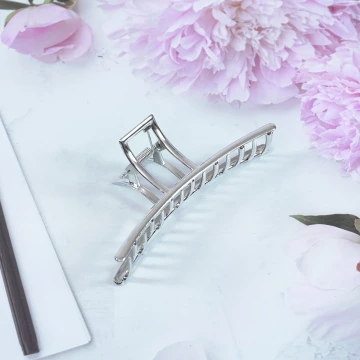 銀色極簡一字×鯊魚夾