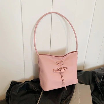 結繩甜美皮革包&times;肩背包&times;粉紅