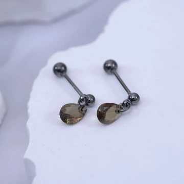 黑色眼淚×轉珠耳環