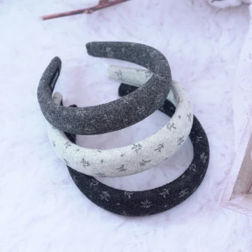 老錢風印花植絨&times;髮箍&times;共三色