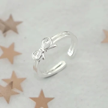 925銀飾&times;蝴蝶小結&times;開口戒指