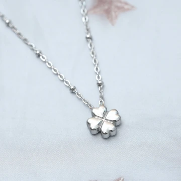 316鋼飾&times;圓潤四葉草&times;項鍊&times;銀色