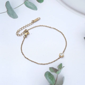 316鋼飾&times;小單鑽&times;手鍊&times;金色