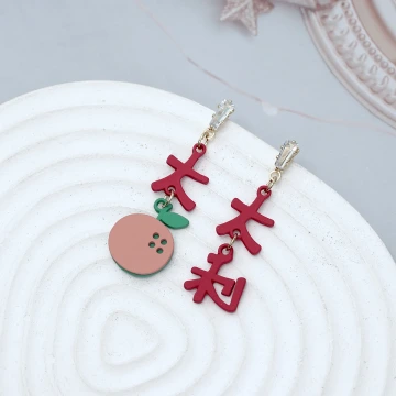 大橘大利&times;不對稱吊墜耳扣