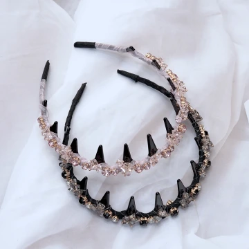 華麗水晶&times;抓髮髮箍&times;共二色