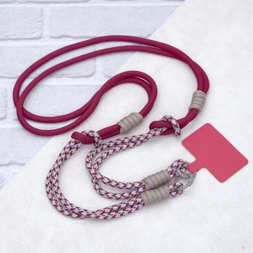 可延長運動風撞色&times;手機斜背&腕帶&times;兩用掛繩&times;紅藍紋理