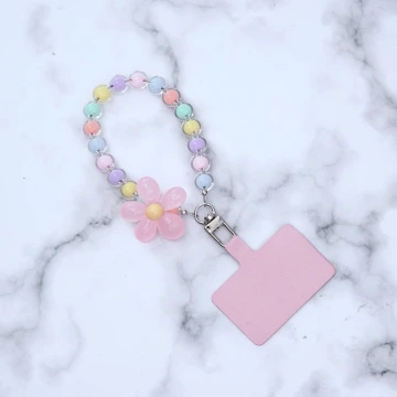 果凍小花朵&times;手機手提吊飾掛繩&times;彩色粉花