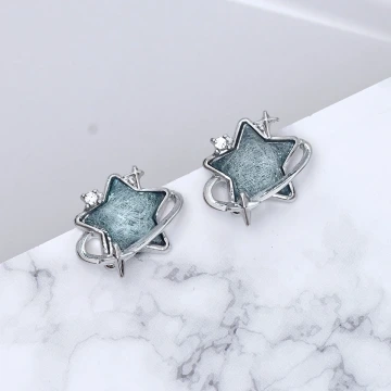 彗星繞星星&times;不對稱吊墜耳環