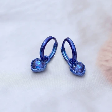 科技海藍之心&times;吊墜耳扣