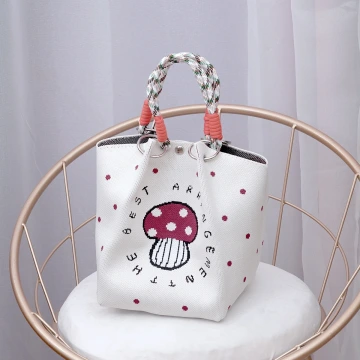 可愛蘑菇&times;針織手提袋