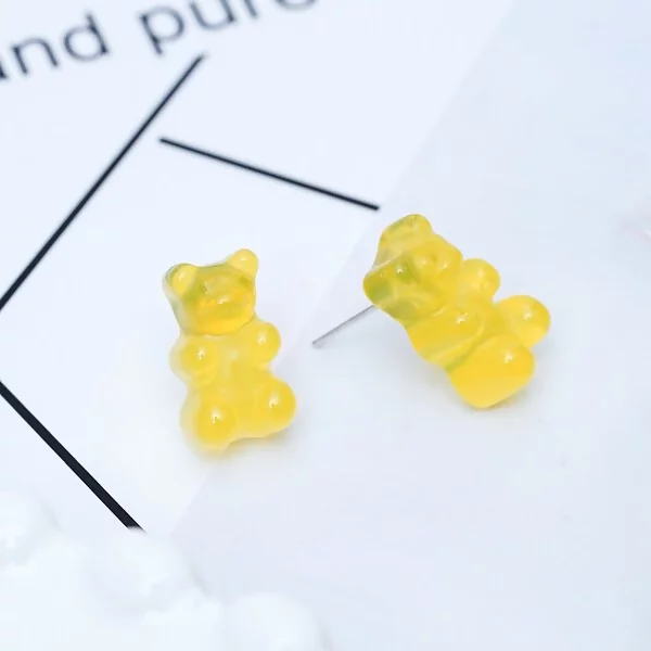 小熊軟糖×吊墜耳環×香蕉黃