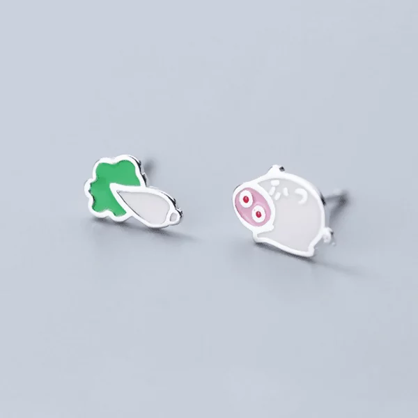 925銀針×小豬愛白菜×耳針