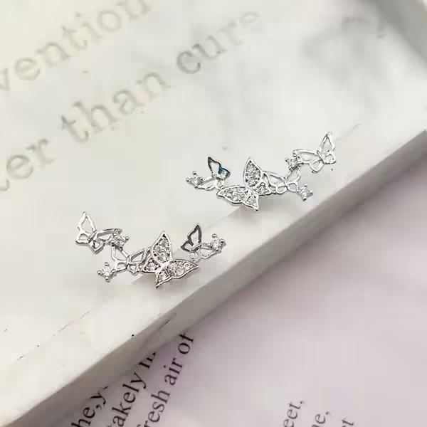 925銀針×蝴蝶紛飛×耳針