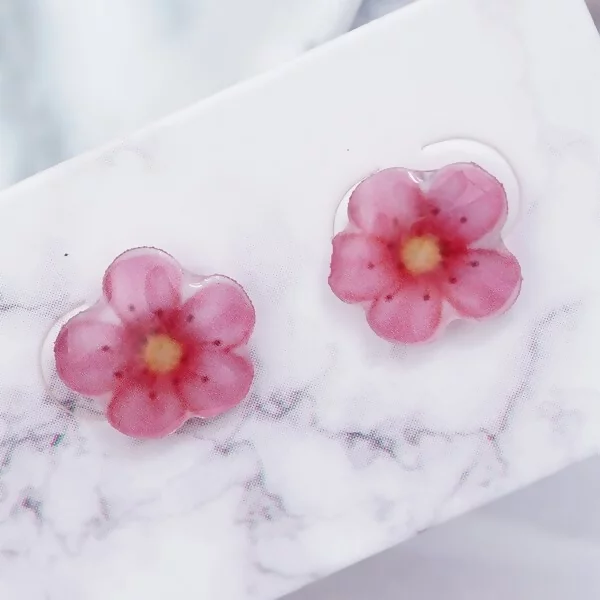粉紅小花朵×磁吸耳夾/口罩裝飾小物