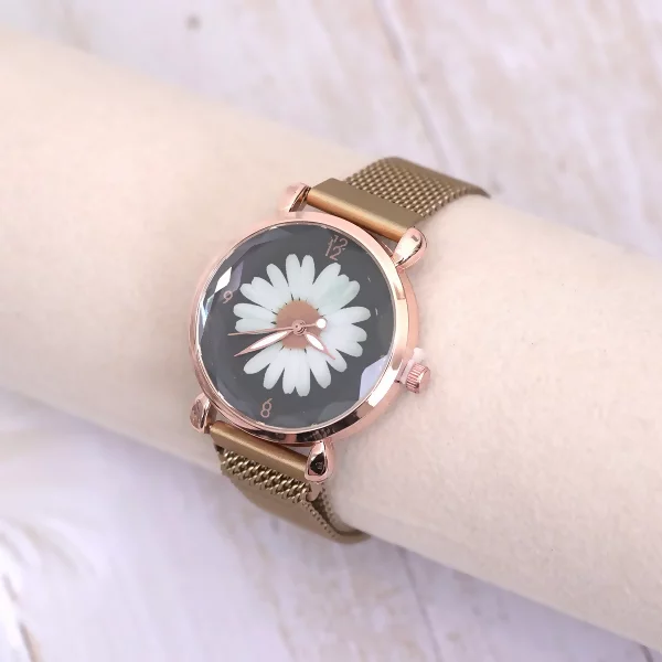 小雛菊×磁吸造型型手錶×金色