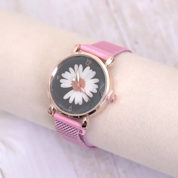 小雛菊×磁吸造型型手錶×粉紅