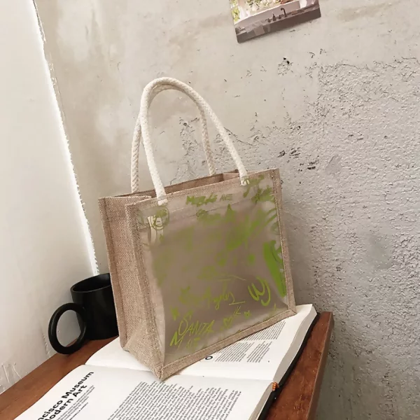 塗鴨透明趣味×手提袋×綠色