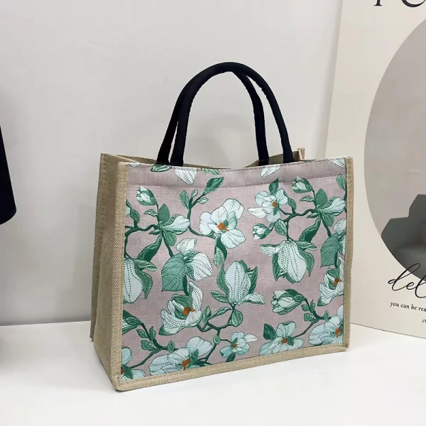玉蘭開花×手提袋×綠色
