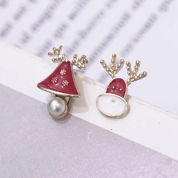 小紅鹿聖誕帽×耳環