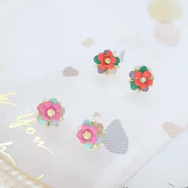 小花叢×耳環×共兩色