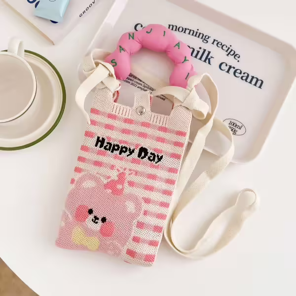 甜甜圈提把針織包×斜背包×熊熊Happy Day