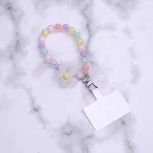 果凍小花朵×手機手提吊飾掛繩×彩色