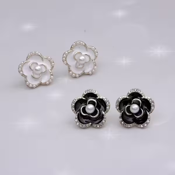 小香風山茶花×耳環×共二色