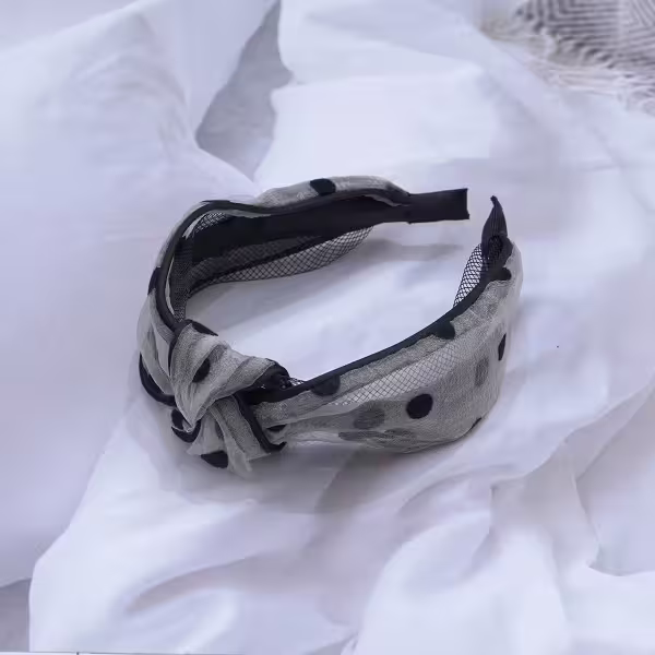 寬版蕾絲網格×髮箍