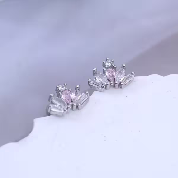 皇冠晶鑽×轉珠耳環