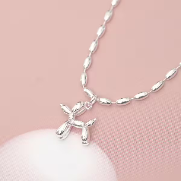 925銀飾&times;米粒氣球狗&times;鎖骨項鍊