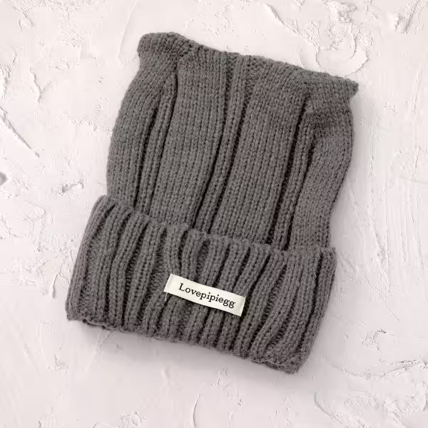 尖尖貓耳&times;毛帽&times;灰色